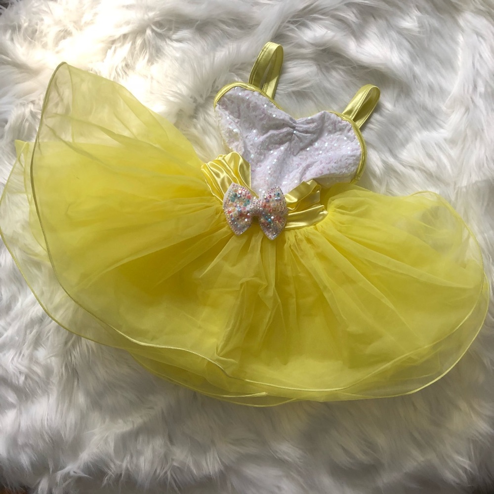 Yellow tutu pre-K dance dress up